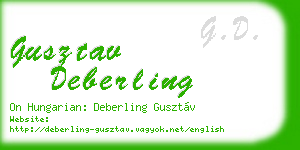 gusztav deberling business card